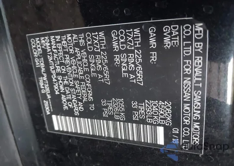 2018 Nissan Rogue S from USA, damaged, VIN KNMAT2MT9JP547904